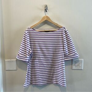 Lauren Ralph Lauren boatneck striped tee in women’s size XXL